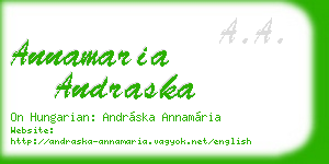 annamaria andraska business card