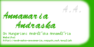 annamaria andraska business card